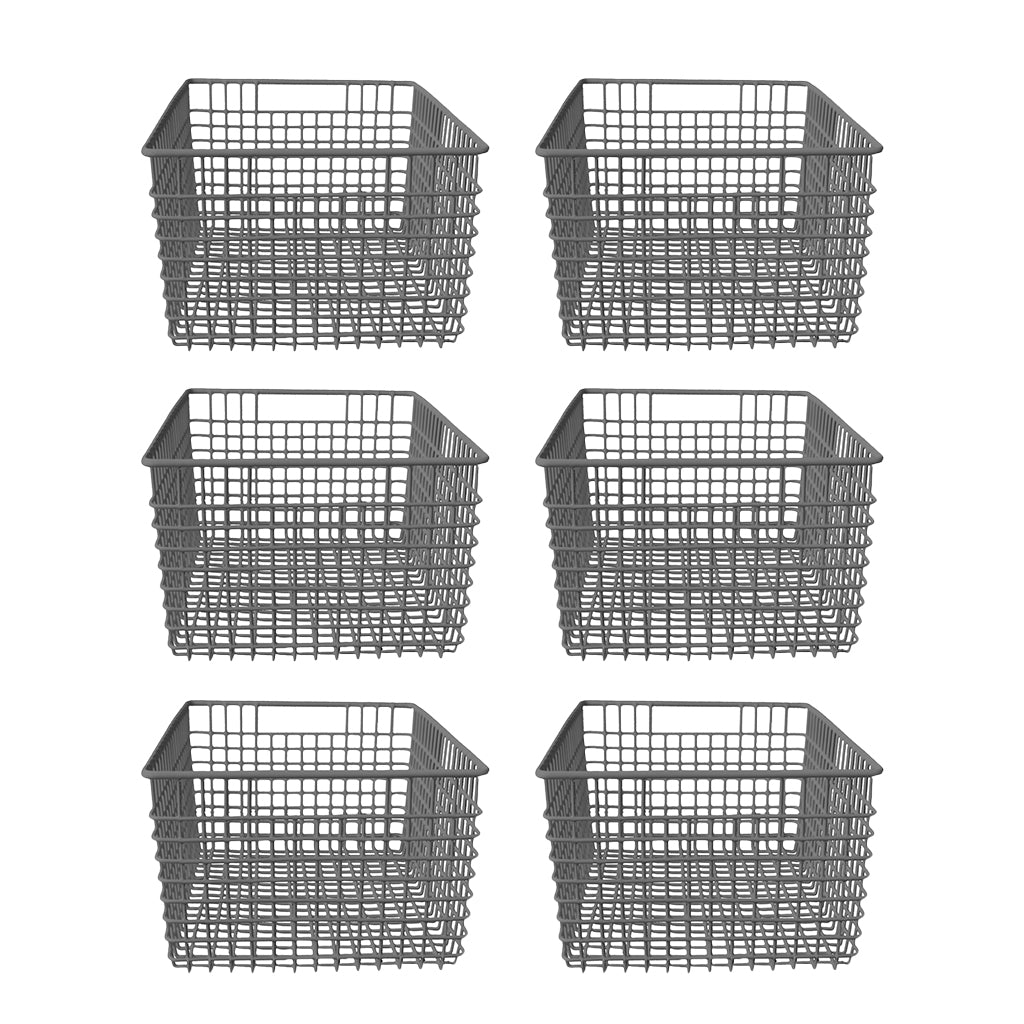 Wire Basket Set Charcoal – 6pc