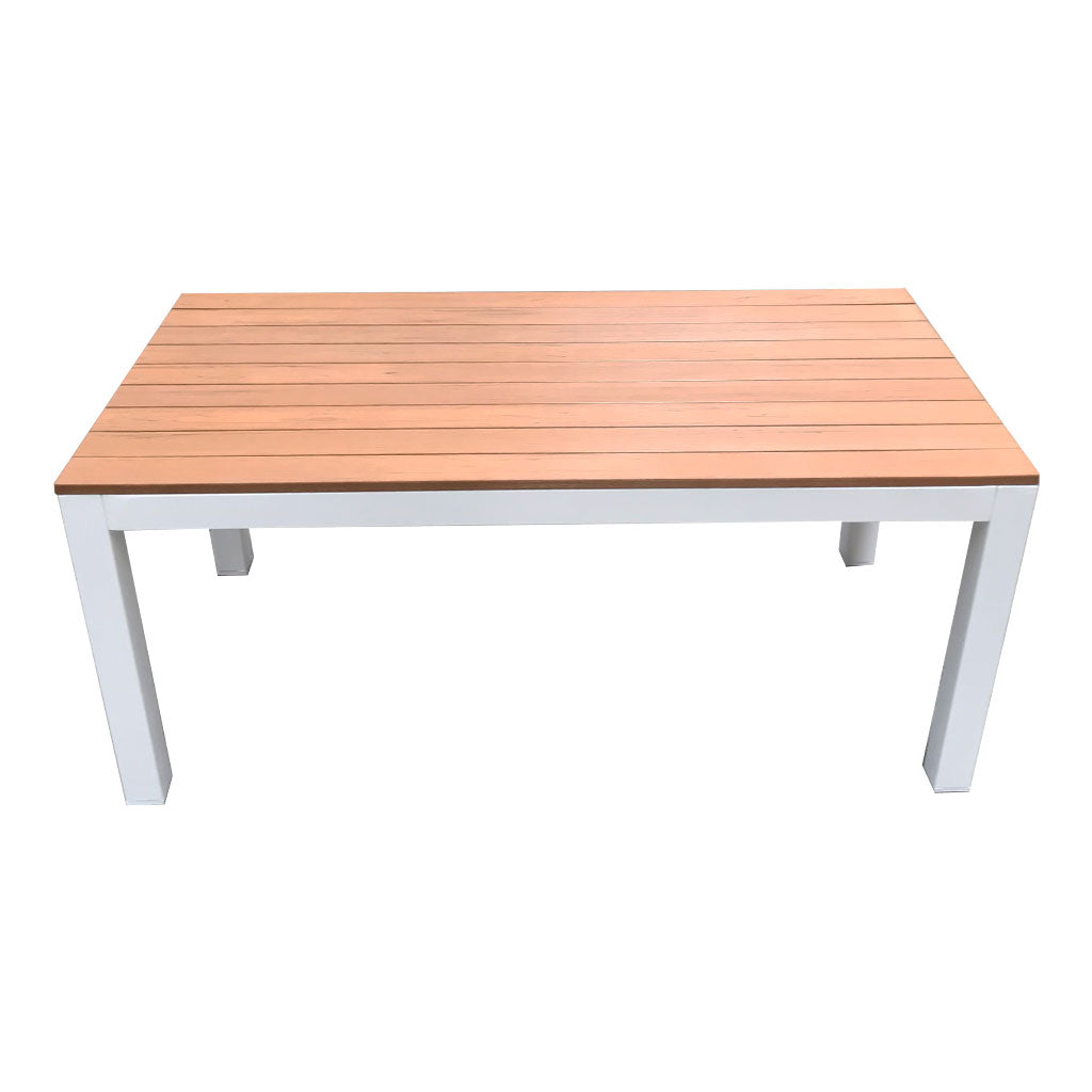 Outdoor Child Table - Teak-look & White 115x60x50cm - Educating Kids
