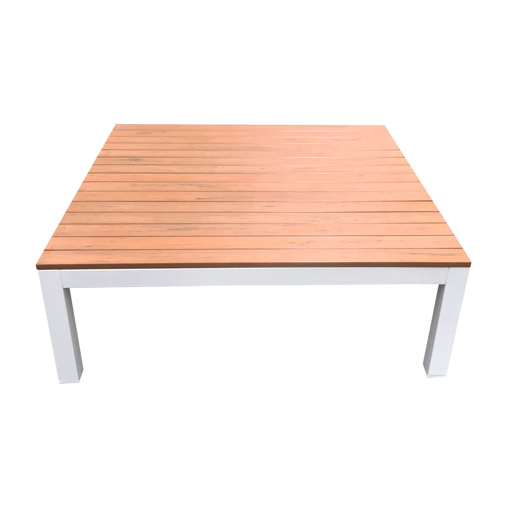 Outdoor Platform Stage - Teak-look & White 100x100x35cm