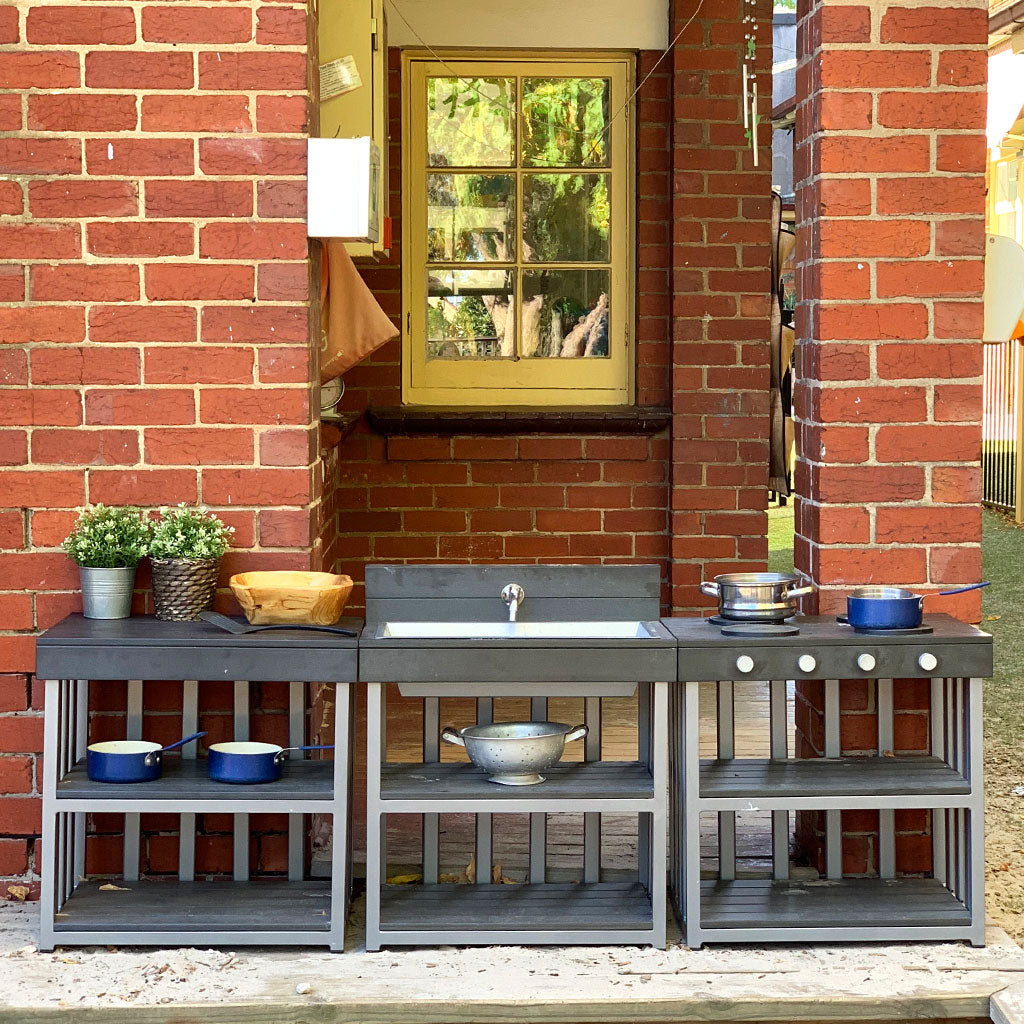Outdoor Sink - Charcoal (60x40x72cm) - Educating Kids