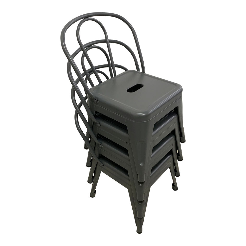 Child Tolix Chair Charcoal - 4pc - Educating Kids