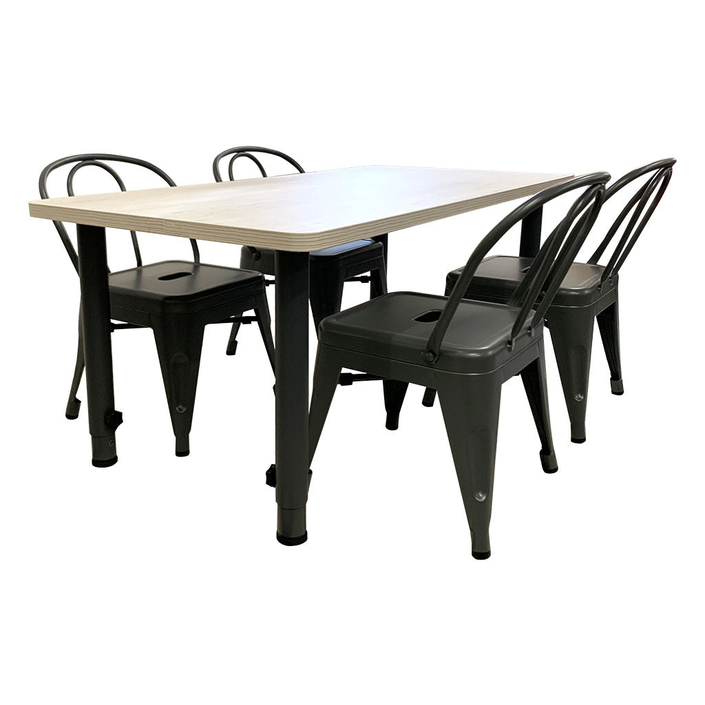 Child Tolix Chair Charcoal - 4pc - Educating Kids
