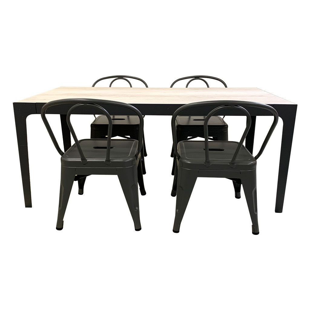 Child Tolix Chair Charcoal - 4pc - Educating Kids