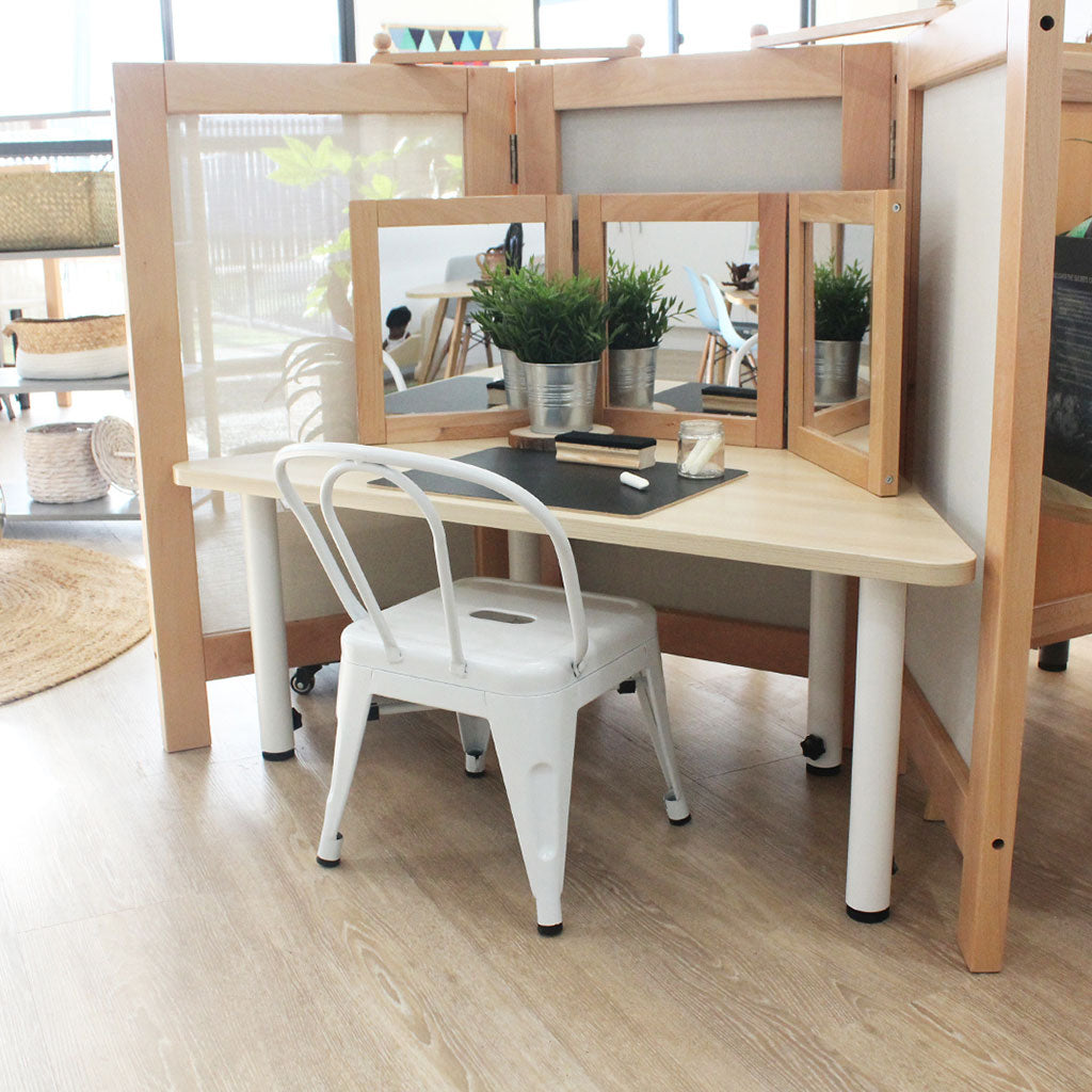 Child Tolix Chair White - 4pc - Educating Kids