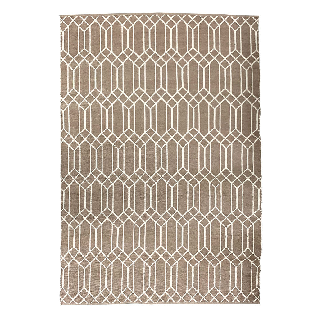 Handwoven PVC Rug - Beige - 170x240cm