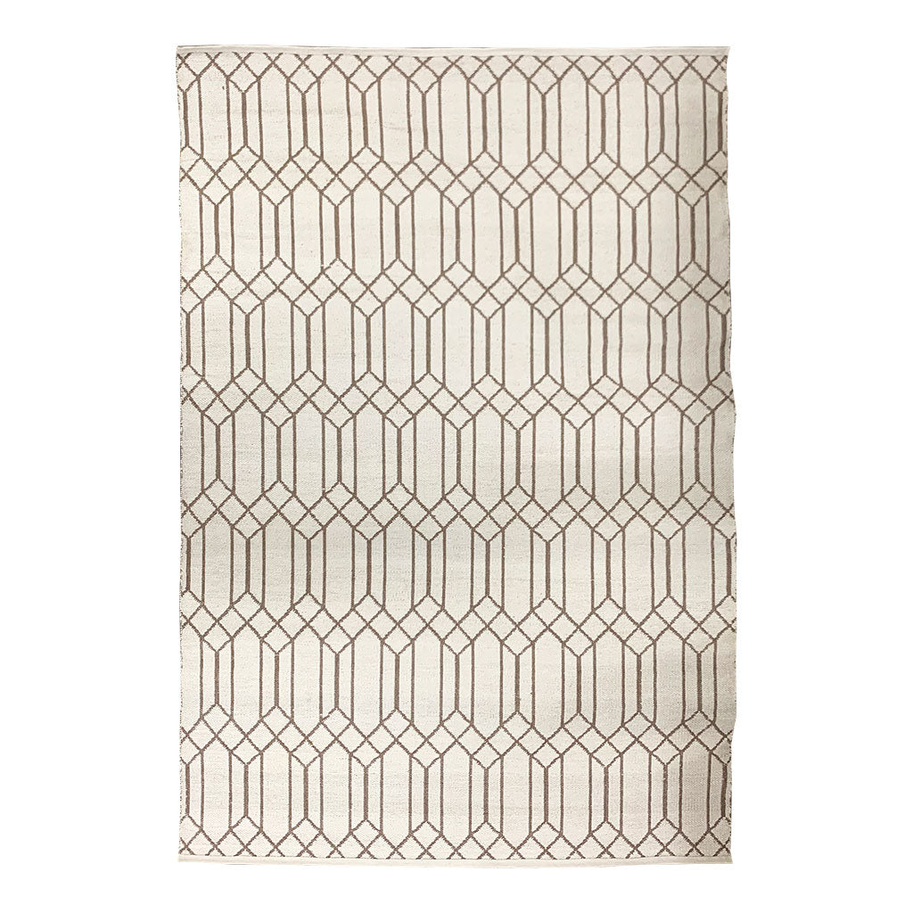 Handwoven PVC Rug - Beige - 170x240cm