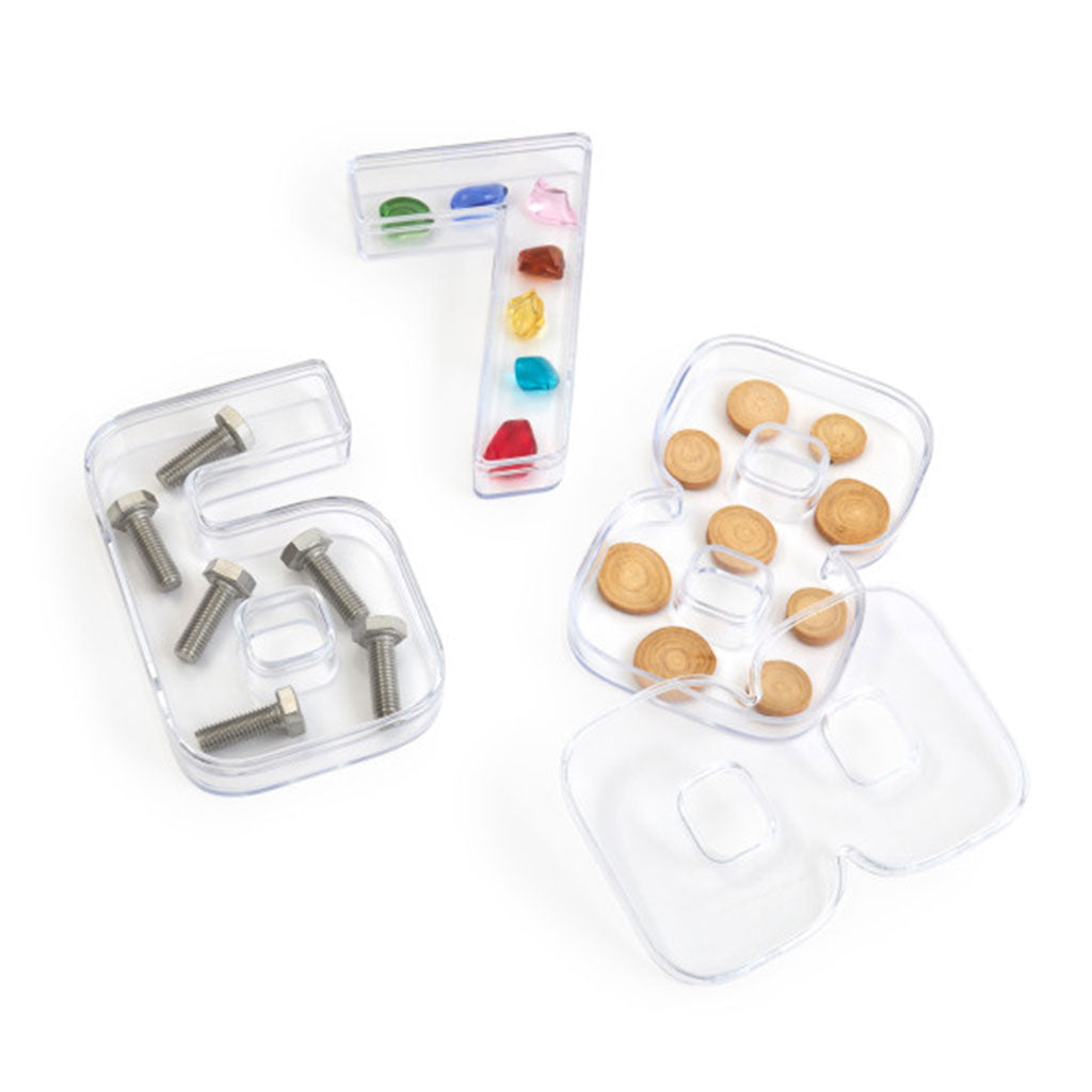 Loose Parts Number Trays – 10pc