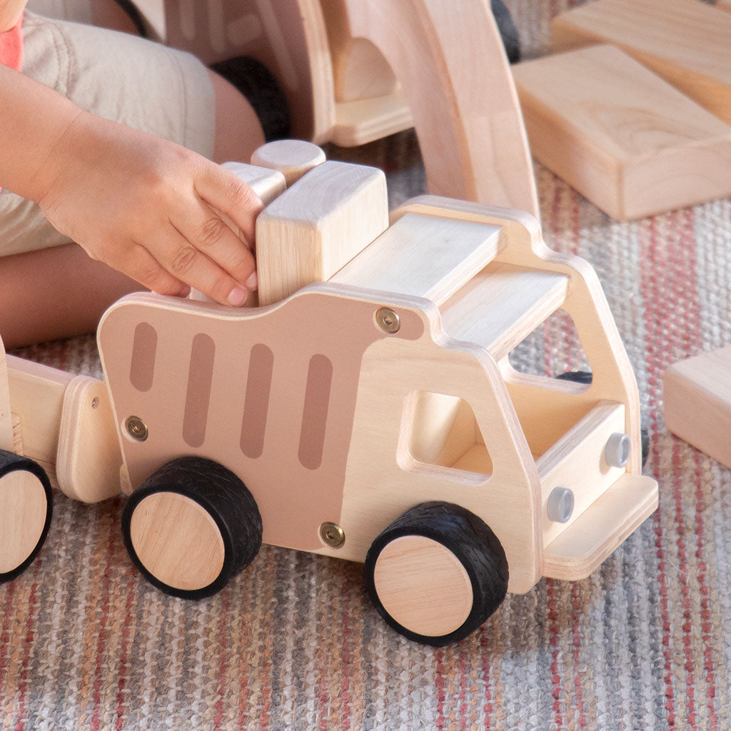 Wooden Dump Truck - Educating Kids