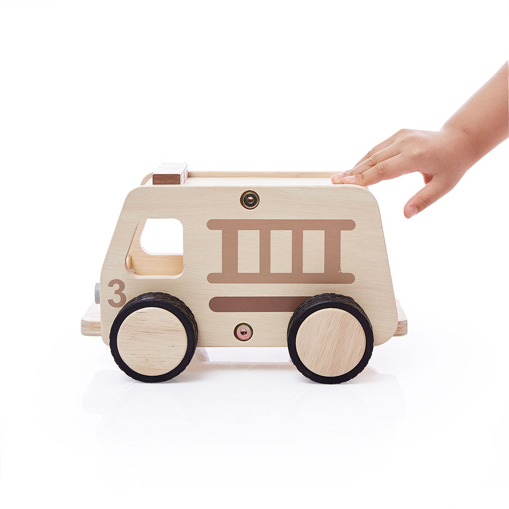 Wooden Fire Truck - Educating Kids