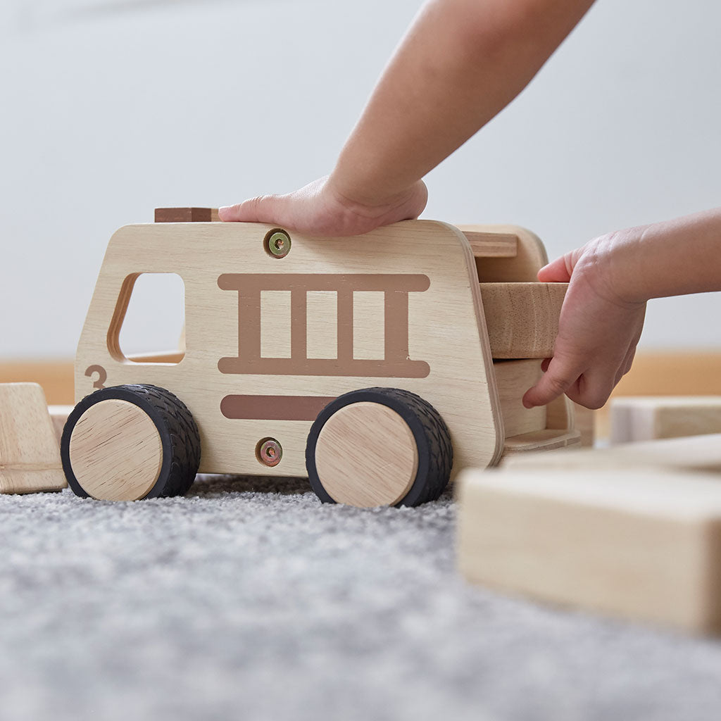 Wooden Fire Truck - Educating Kids