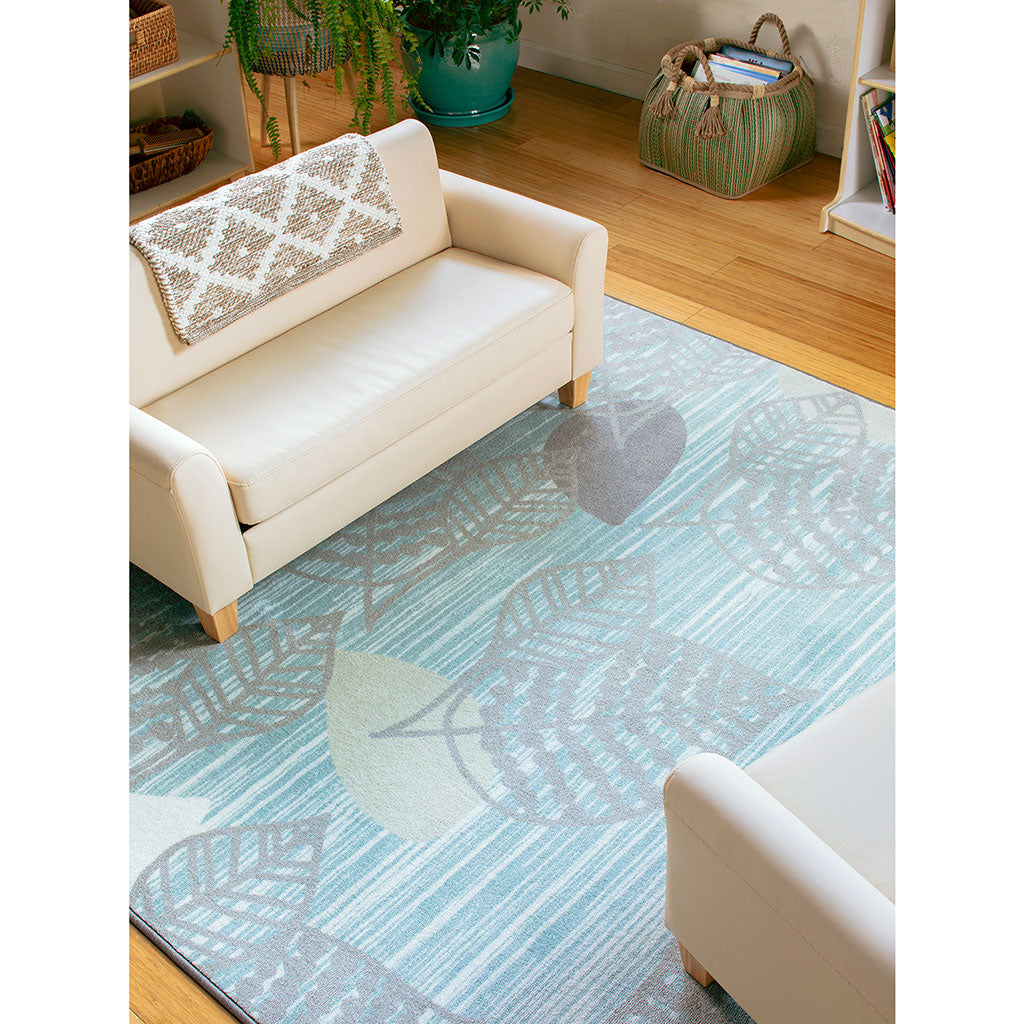 Sense of Place Leaf Carpet - Blue - Educating Kids