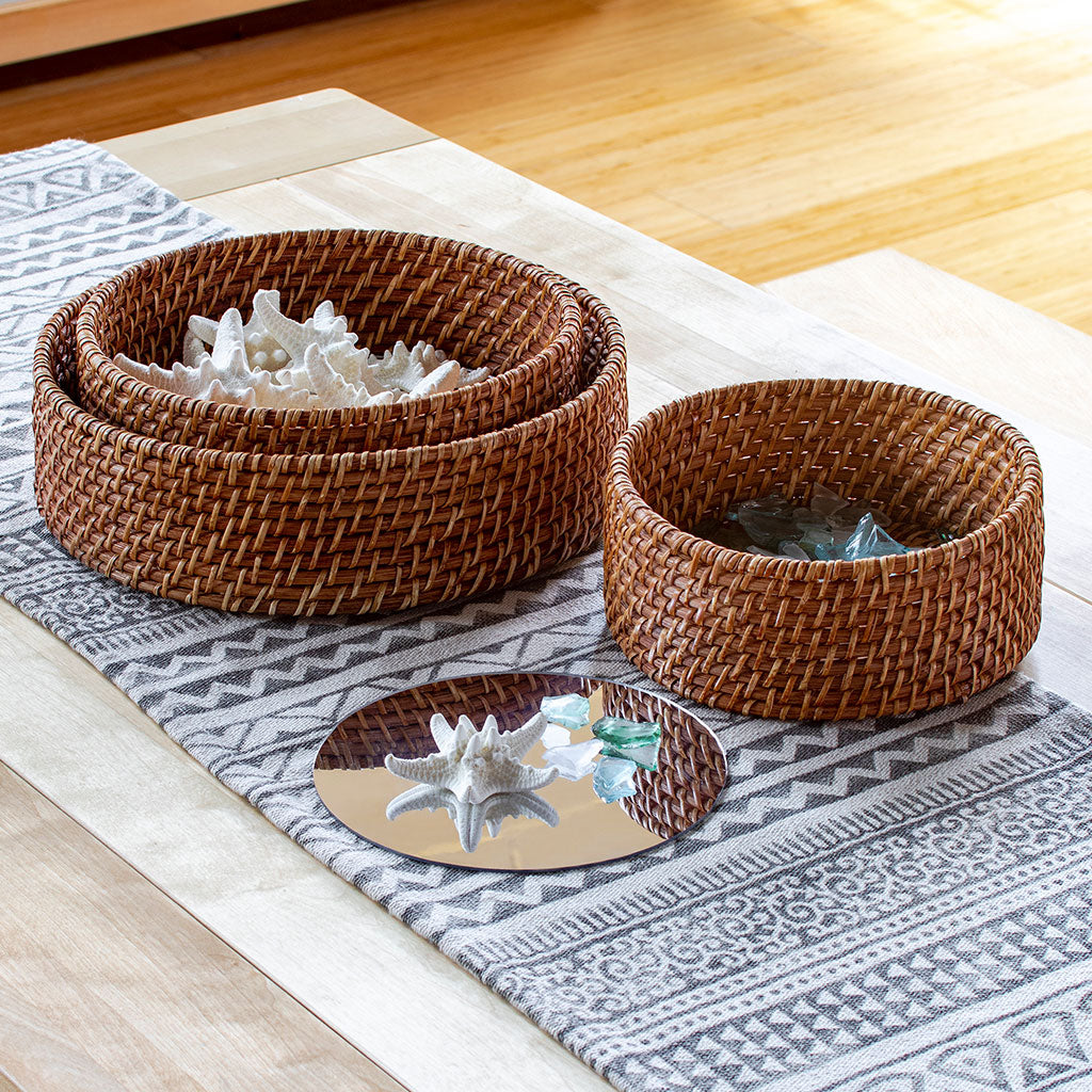 Sense of Place – Woven Mirror Trays – 3pc - Educating Kids