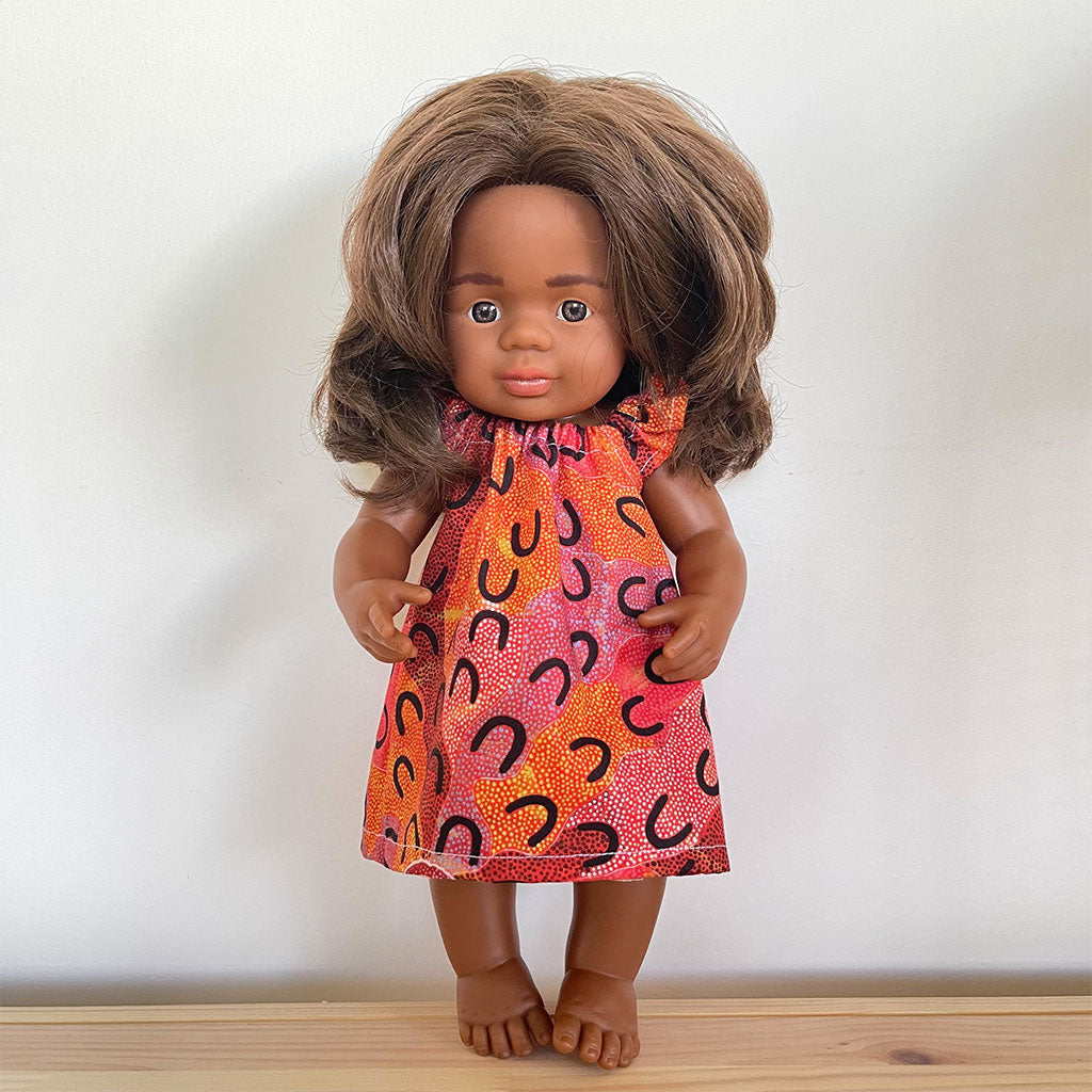 Crow Women Dreaming Indigenous Dress - 38cm