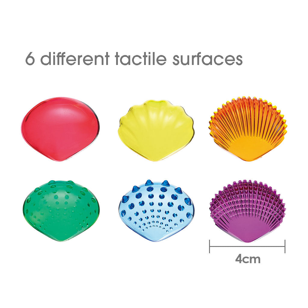 Translucent Tactile Shells 4cm - 72pc - Educating Kids