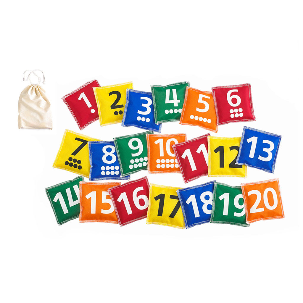 Bean Bags - Number & Dot 1 to 20 - 10cm