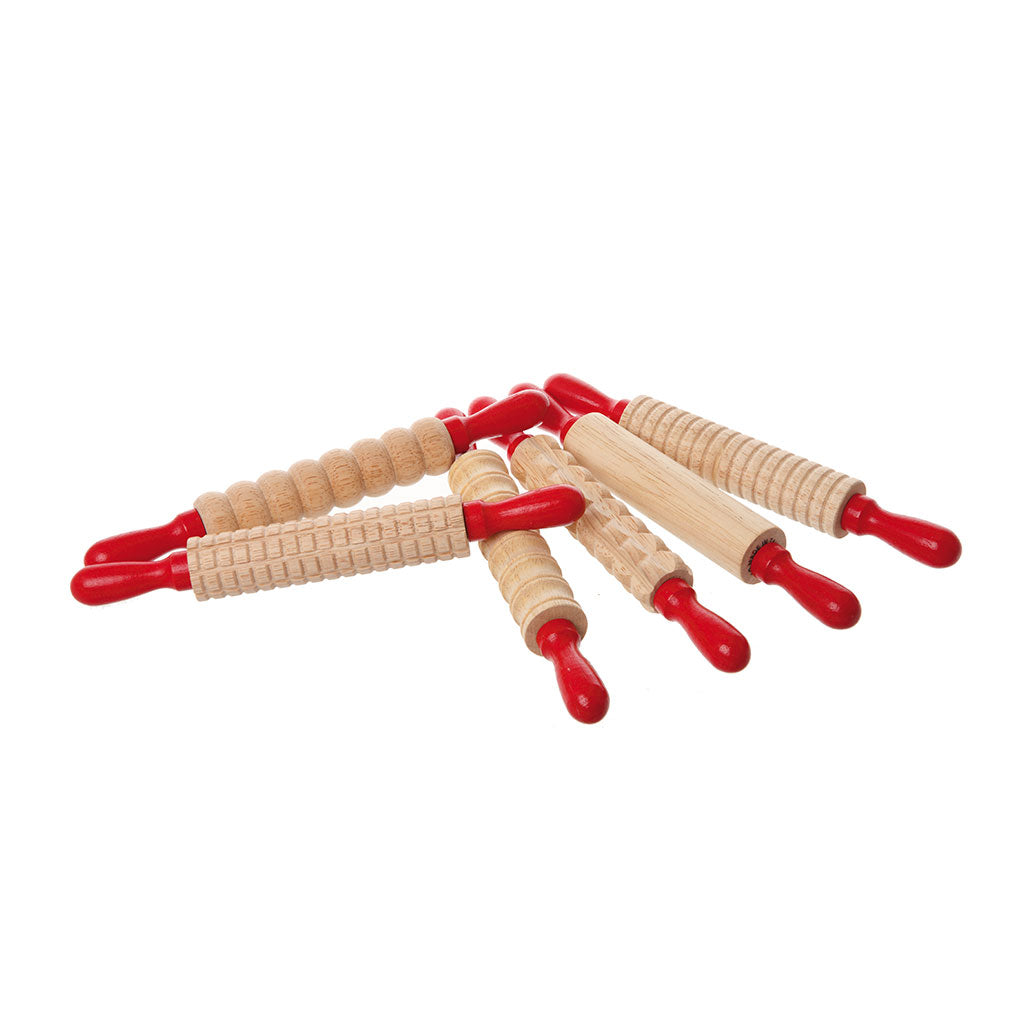 Textured Rolling Pin 18cm - Set of 6 - Educating Kids