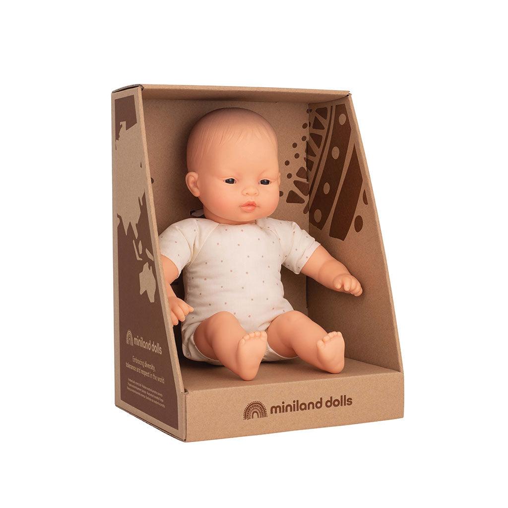 Miniland - Soft Body Doll - Asian 32cm - Educating Kids