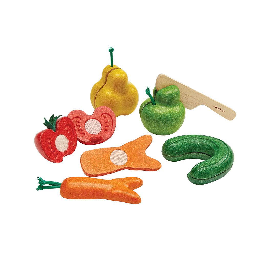 PlanToys - Wonky Fruit & Vegetables - Educating Kids