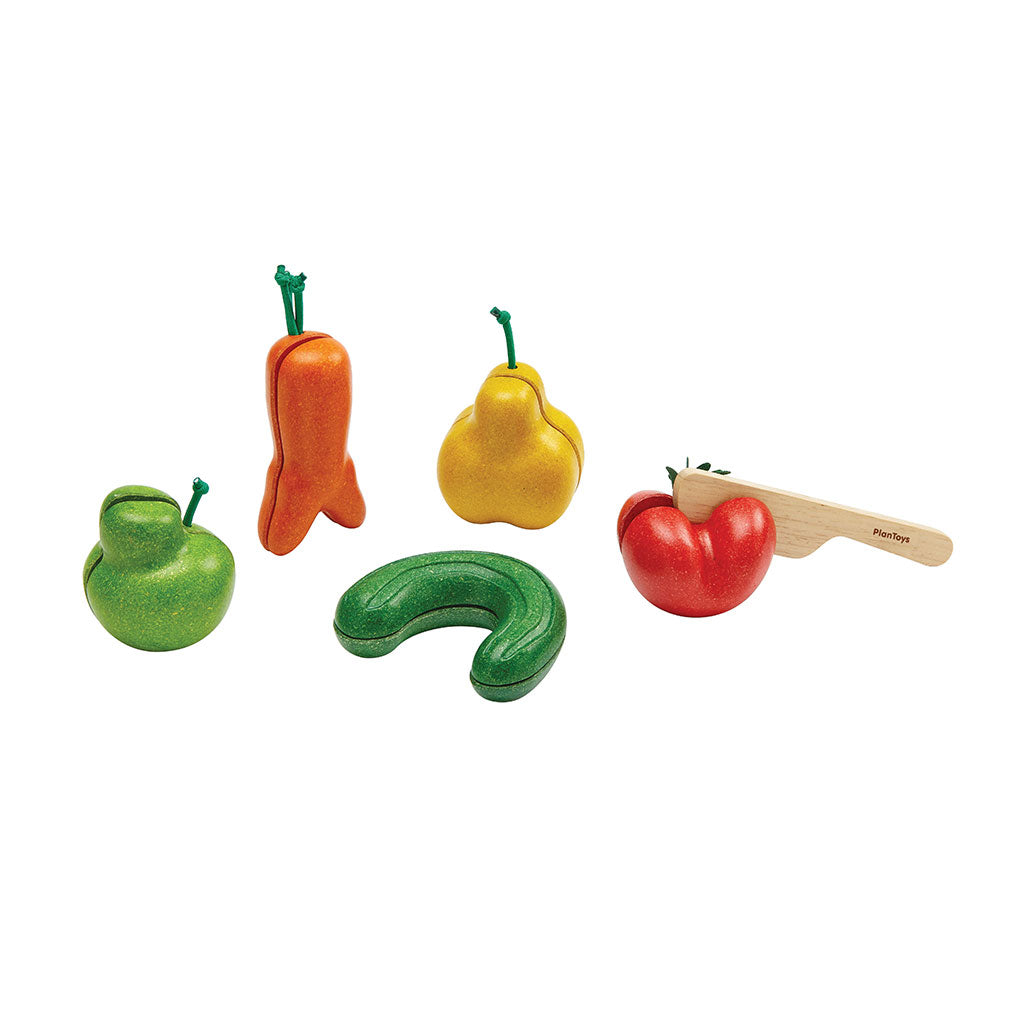 PlanToys - Wonky Fruit & Vegetables - Educating Kids
