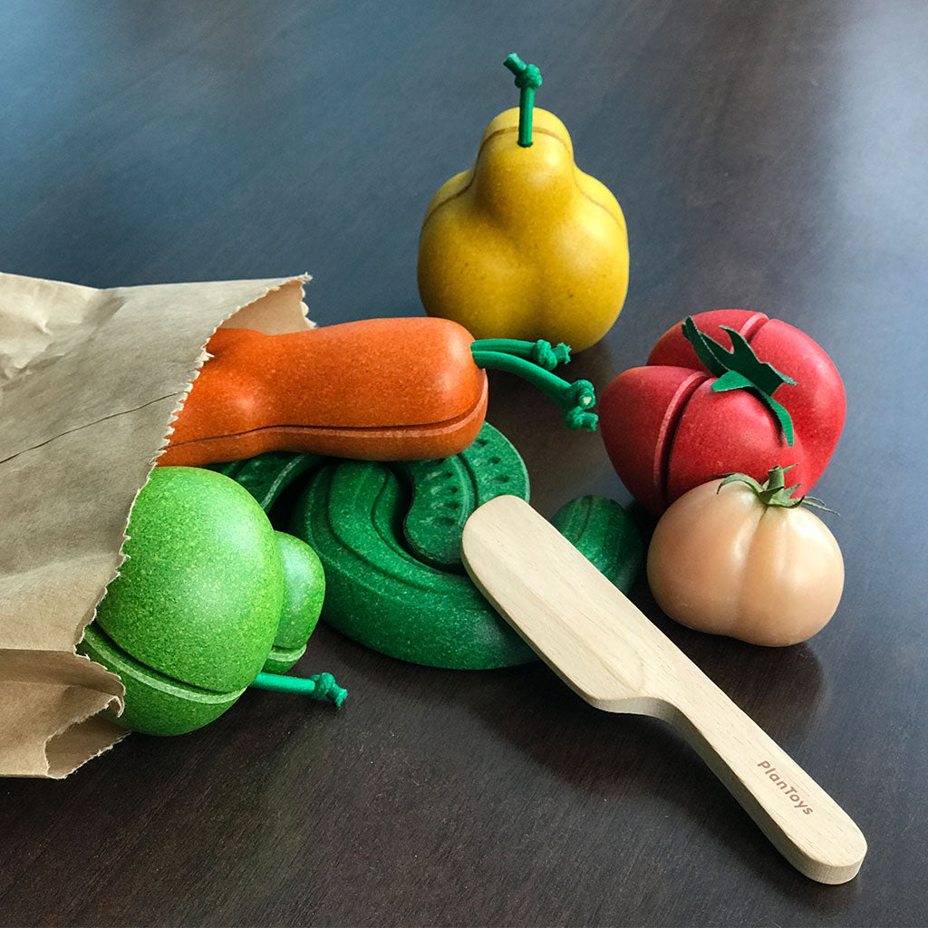 PlanToys - Wonky Fruit & Vegetables - Educating Kids