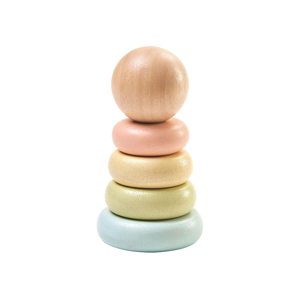 PlanToys - First Stacking Ring - Pastel - Educating Kids