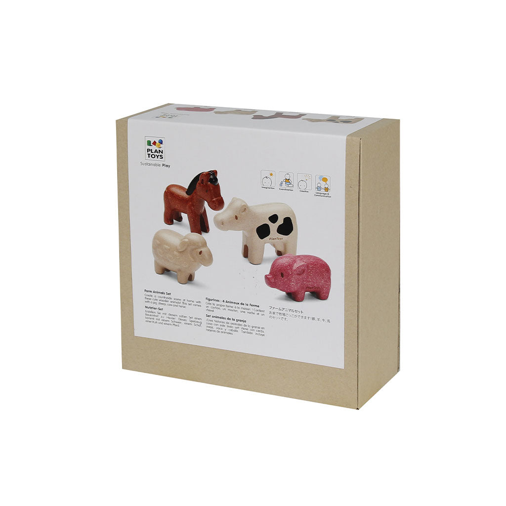 PlanToys - Farm Animals Set - Educating Kids