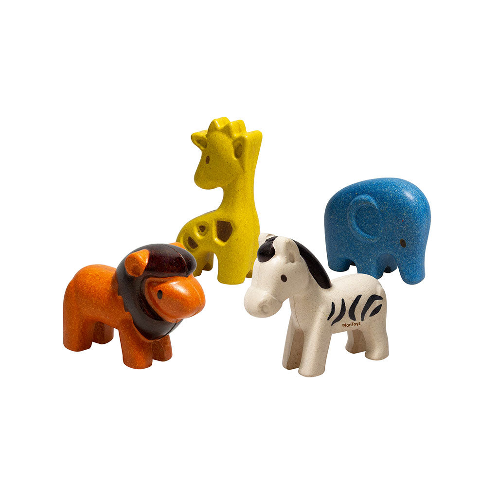 PlanToys - Wild Animals Set - Educating Kids