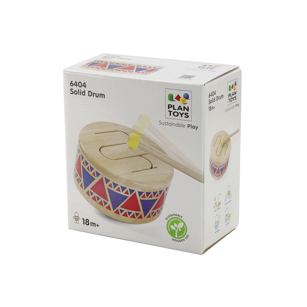 PlanToys - Solid Drum - Educating Kids