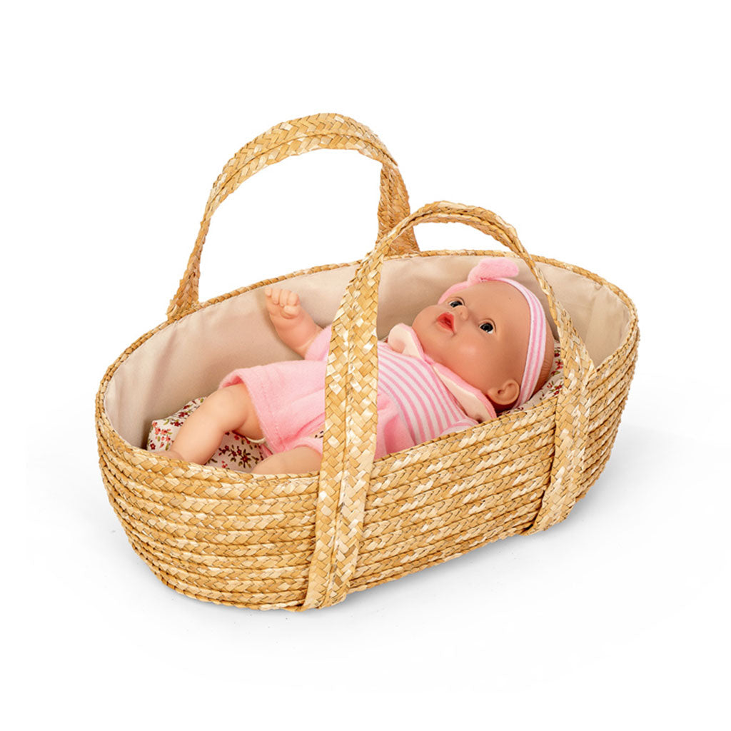 Doll Basket & Bedding Set - 50cm - Educating Kids