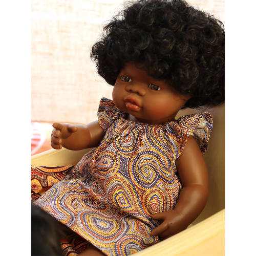 Baby Doll with Hair - Aboriginal Girl 38cm - Educating Kids