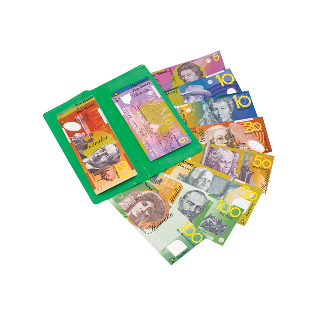 Money Wallet - Australian Notes - Set of 100 - Educating Kids