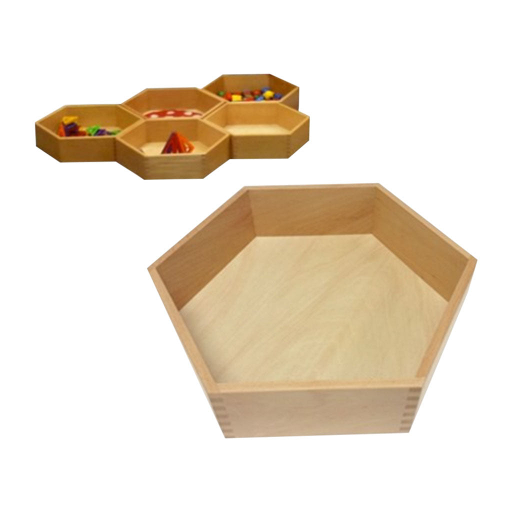Hexagon Wooden Tray - Large
