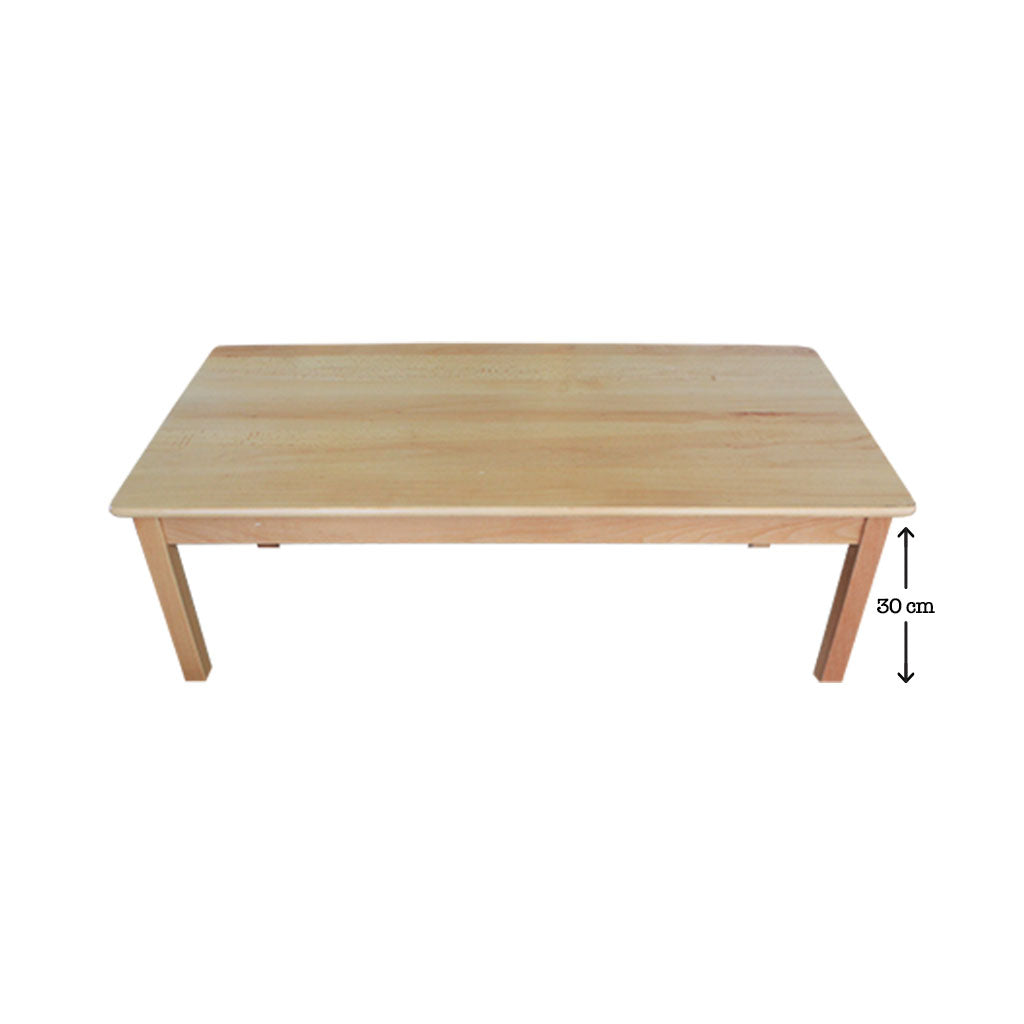 Hardwood Rectangle Table 30 cm - Educating Kids