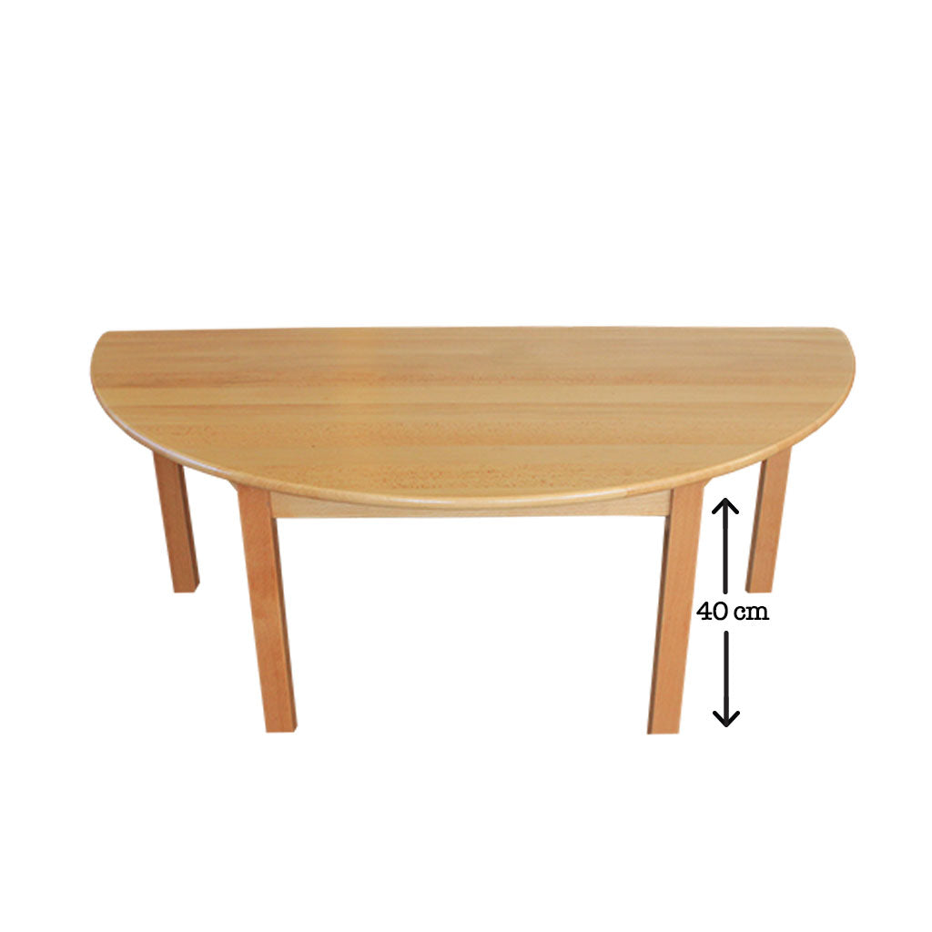 Hardwood Semi Circle Table 40 cm