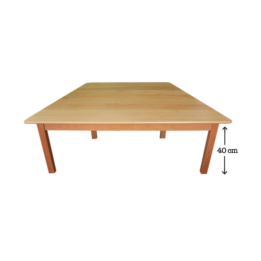 Hardwood Trapezoid Table 40 cm - Educating Kids