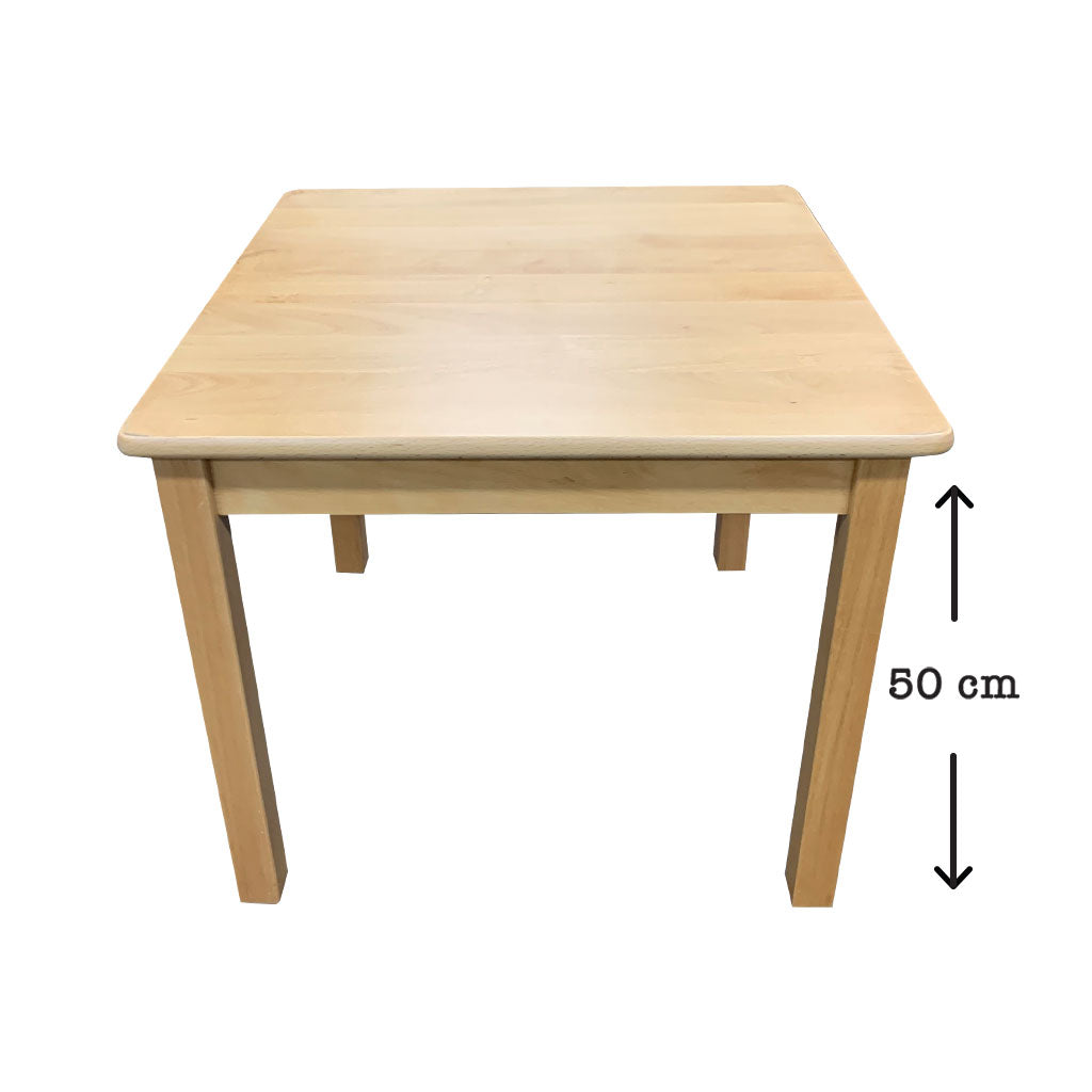 Hardwood Small Square Table 50 cm