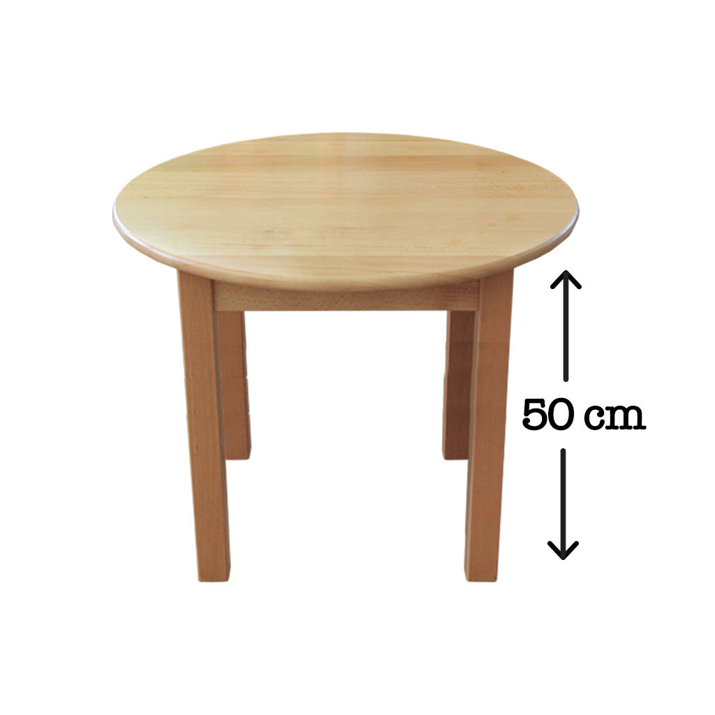Hardwood Small Round Table 50 cm - Educating Kids