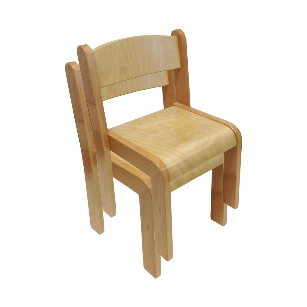 Hardwood Chair Natural 26cm - Set of 2