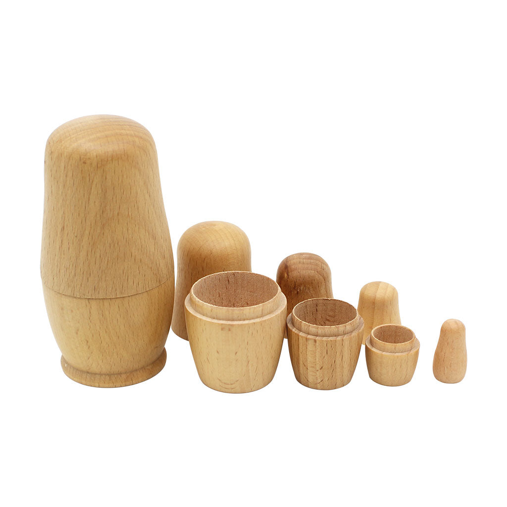 Wooden Babushka Stacking Dolls - 5pc