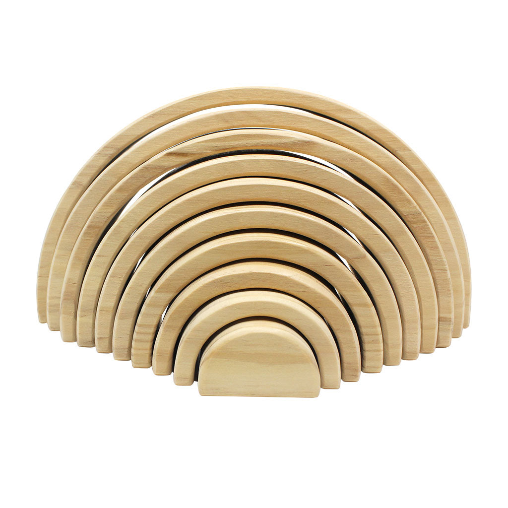 Wooden Rainbow - Natural - Educating Kids