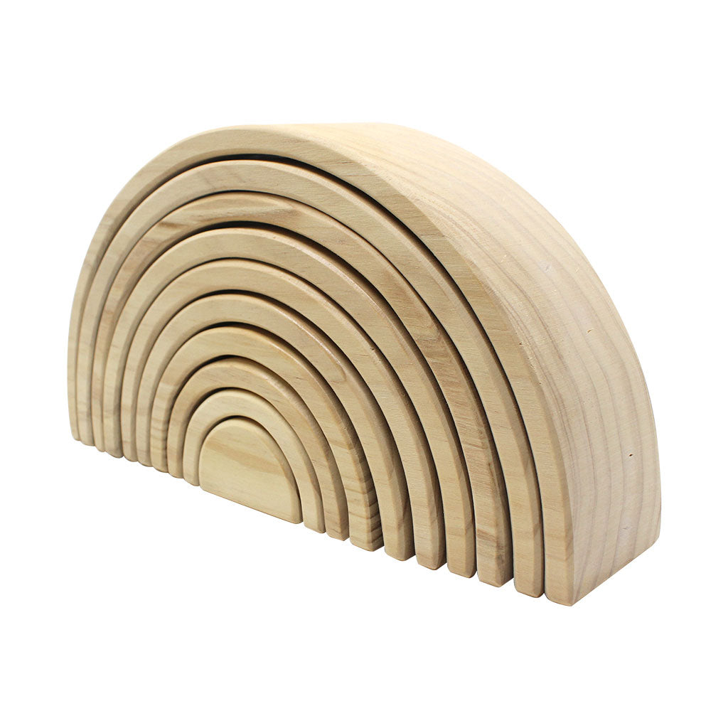 Wooden Rainbow - Natural - Educating Kids