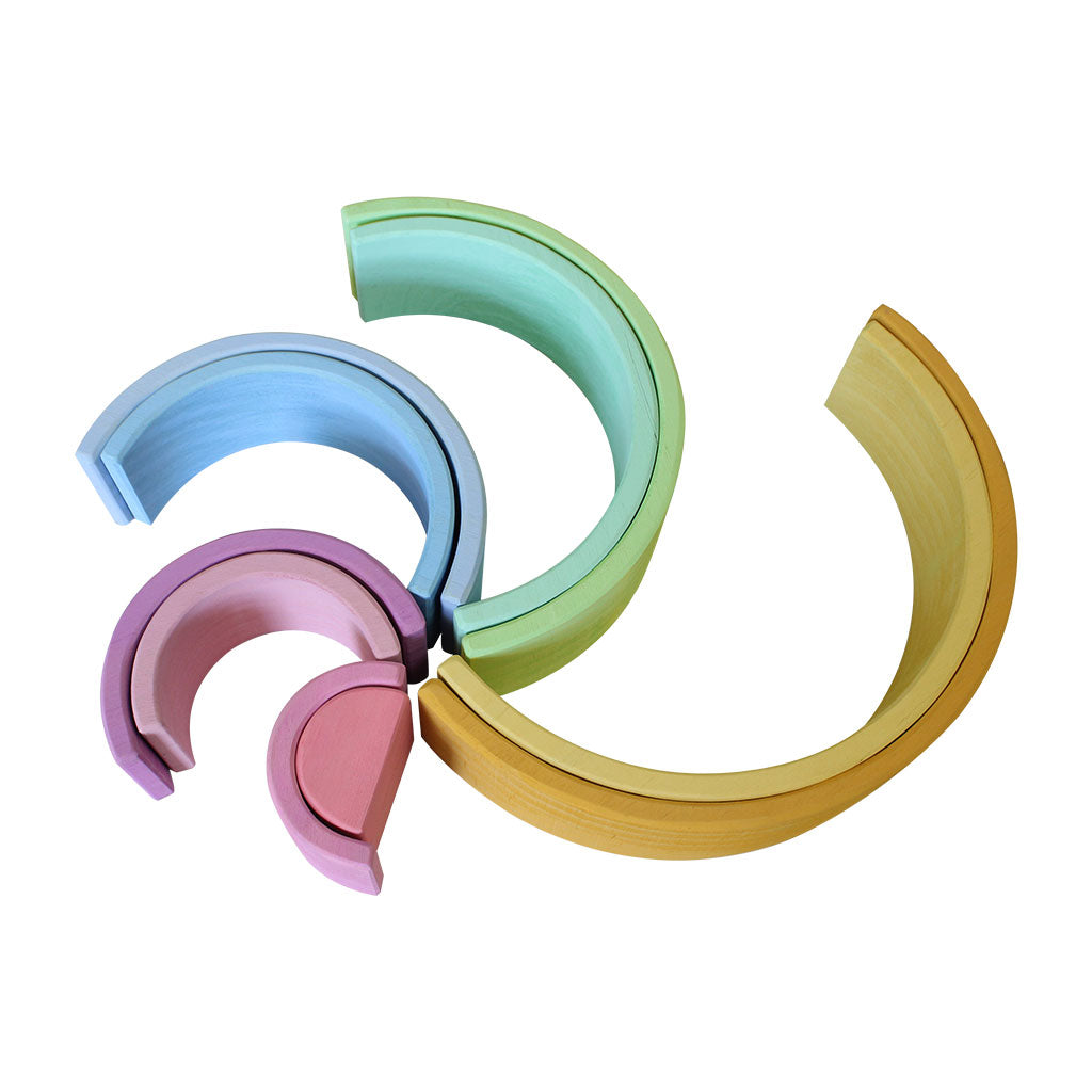 Wooden Rainbow - Pastel
