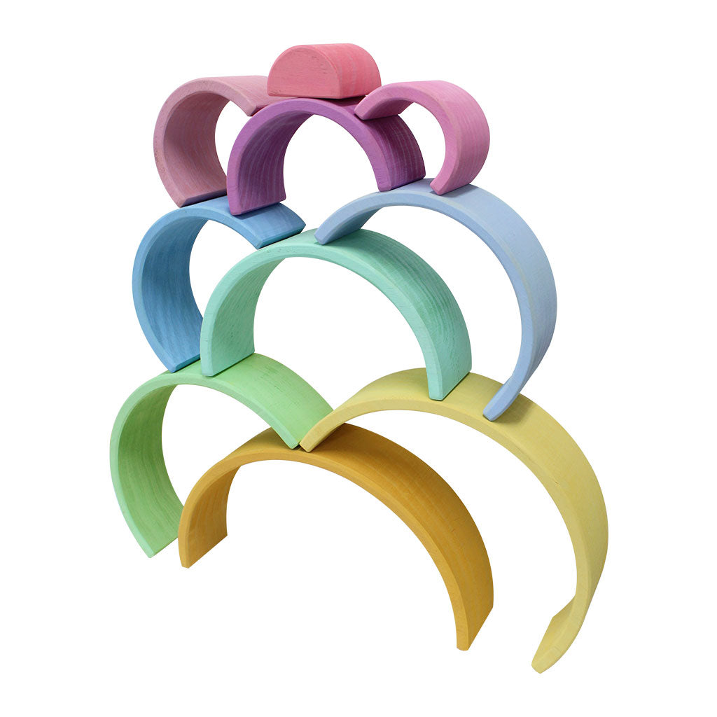 Wooden Rainbow - Pastel