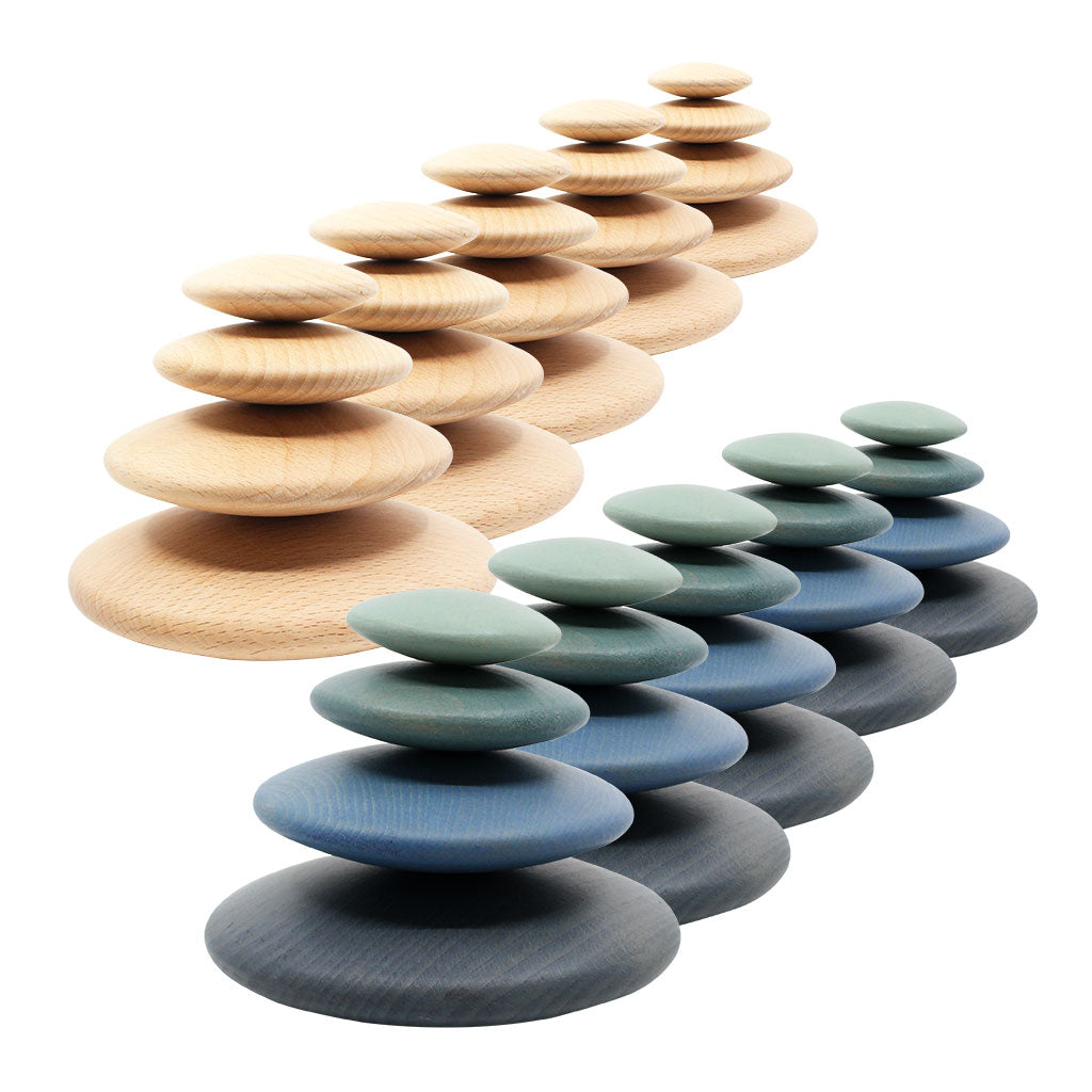 Wooden Pebbles Mega Pack - 40pc - Educating Kids