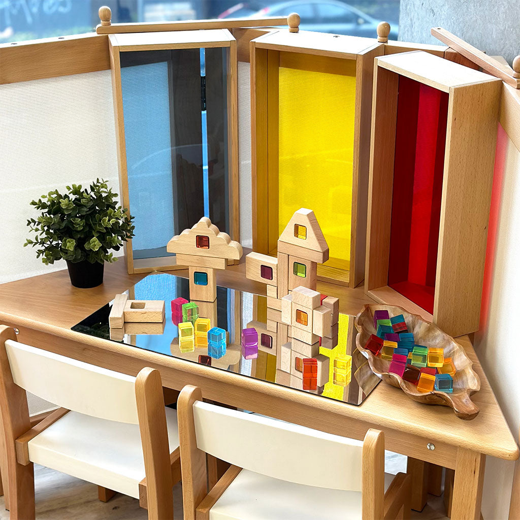 Perspex Blocks Coloured - 3pc - Educating Kids