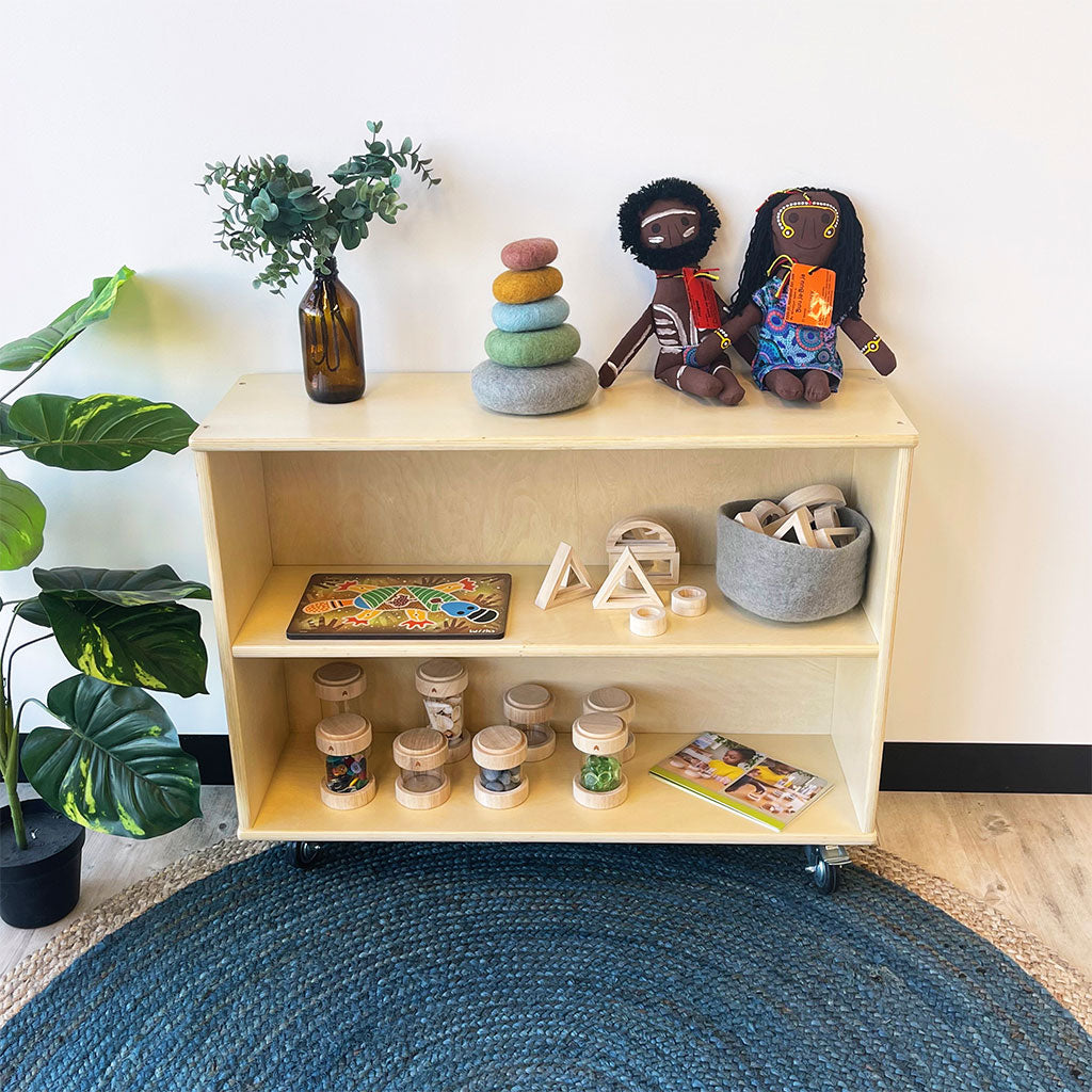 2 Shelf Unit – Natural - Educating Kids