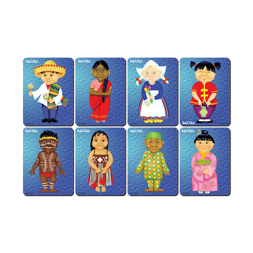 Tuzzles Children of The World Puzzles - Set of 8