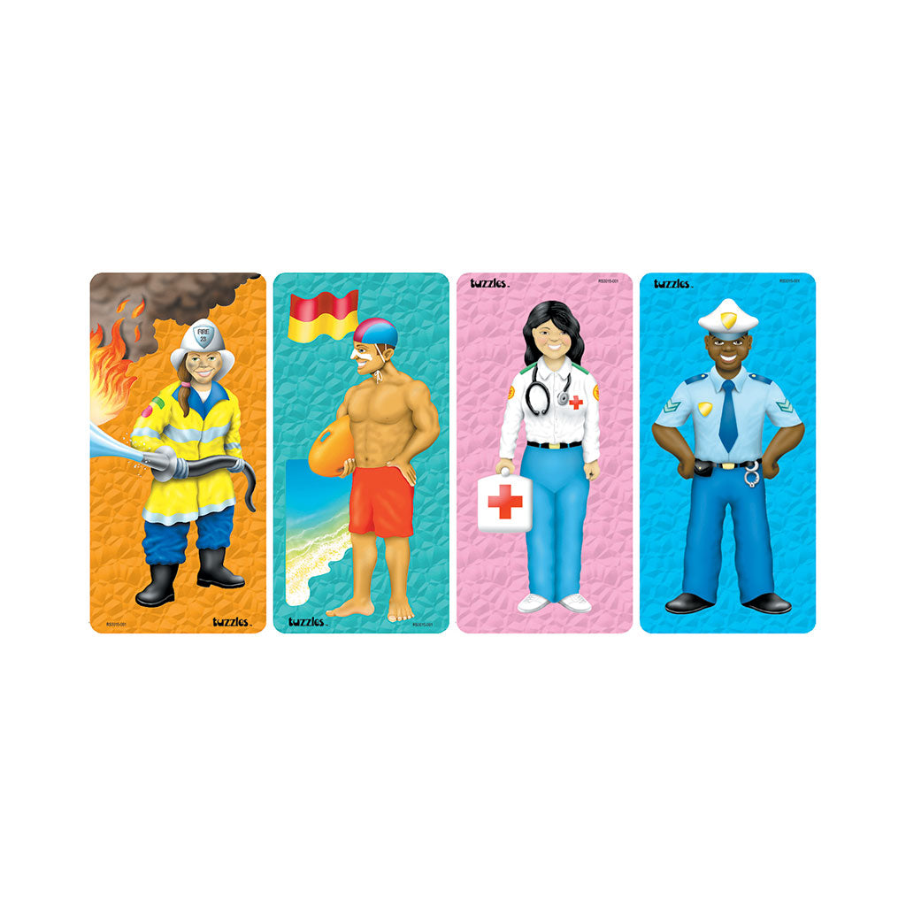 Tuzzles Essential Services Raised Puzzle - Set of 4