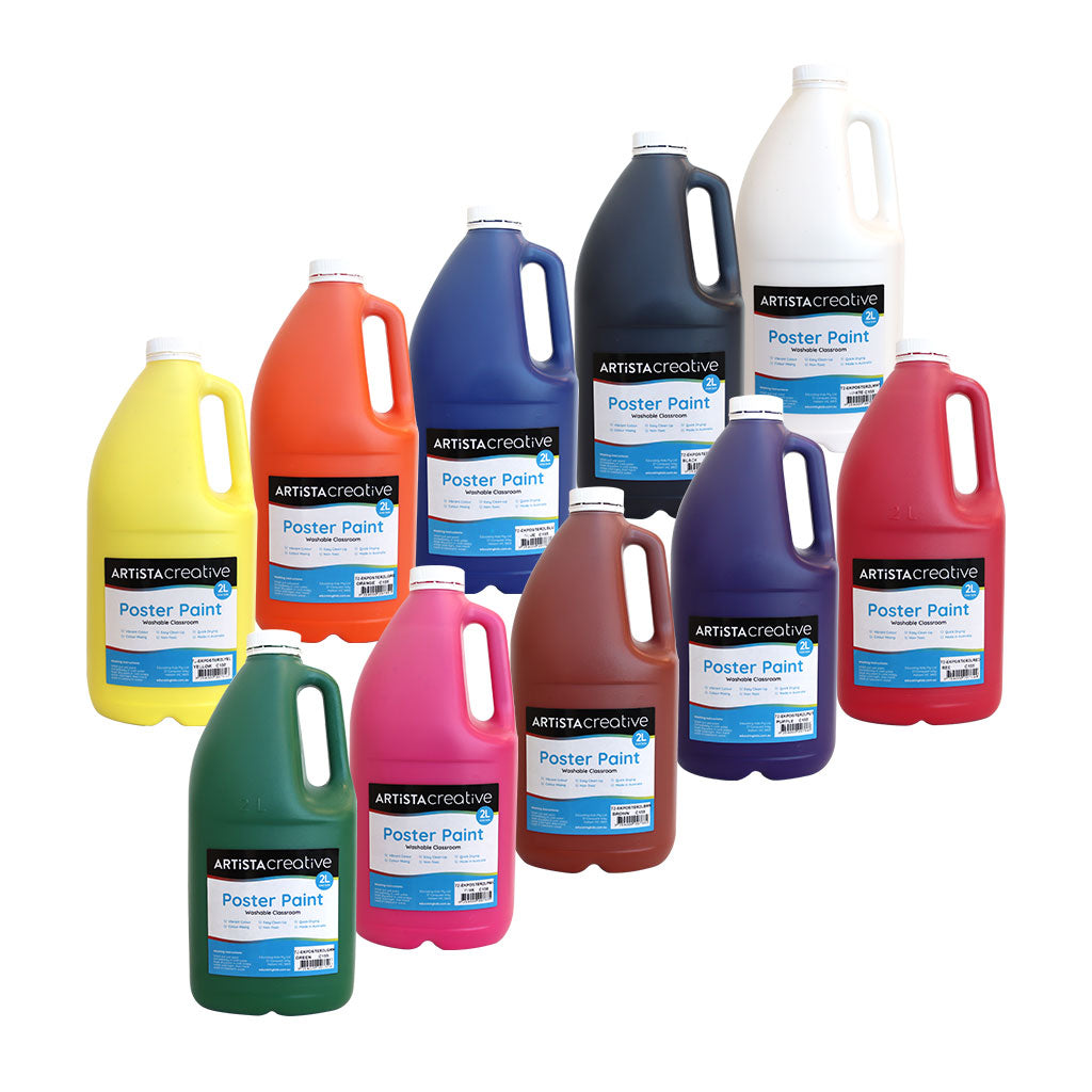 Artista Creative Poster Paint 2L - 10pk - Educating Kids