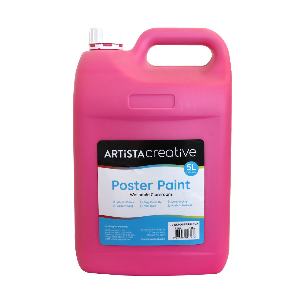 Artista Creative Poster Paint 5L - Pink - Educating Kids